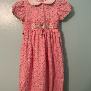 Anavini sz 6 Smocked Bunny Dress Easter